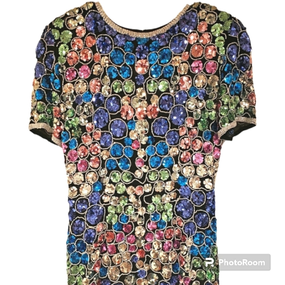 Niteline Multicolor Sequin Midi Dress